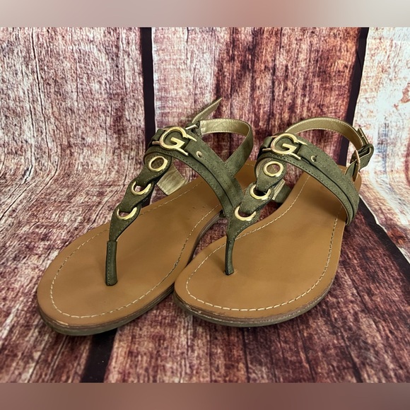 GBG Los Angeles Shoes - GBG Los Angeles | Women’s Green Sandals with Ankle Wrap